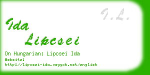 ida lipcsei business card